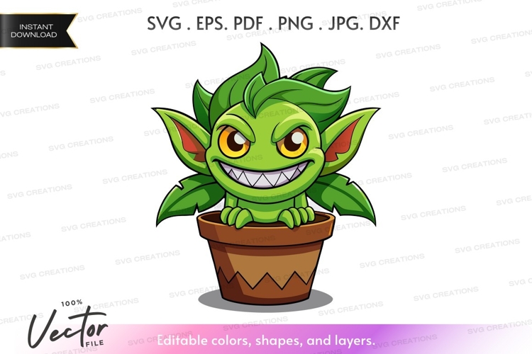 Green plant monster in pot