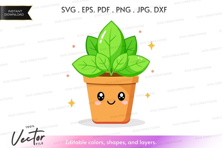 Happy potted plant