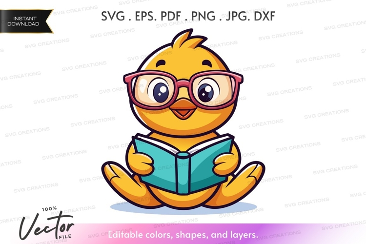 Smart chick reading