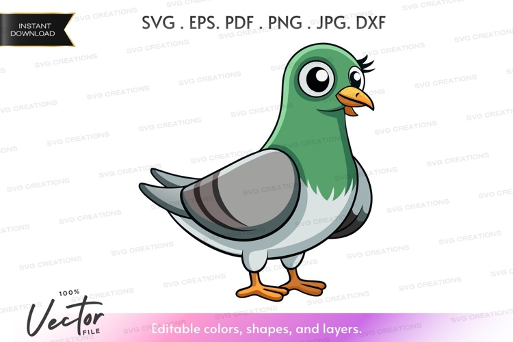 Cartoon Pigeon Image 11