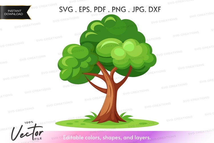 Vector silhouette of a tree