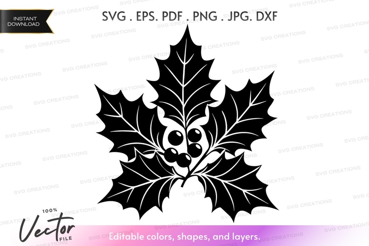 Leaf Black And White Clipart Image 3