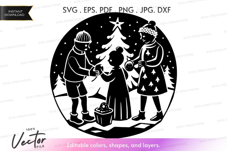 Christmas Decorating Clipart