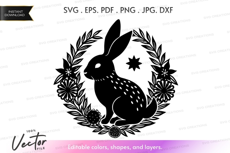 Easter Clipart Black And White Image 3