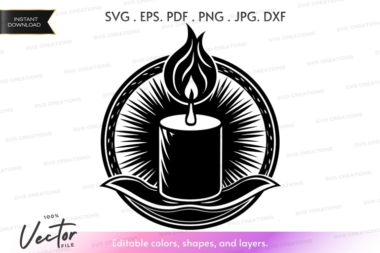 Candle flame Vector Clipart