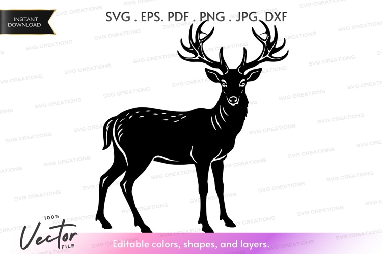 Deer Vector Image 9