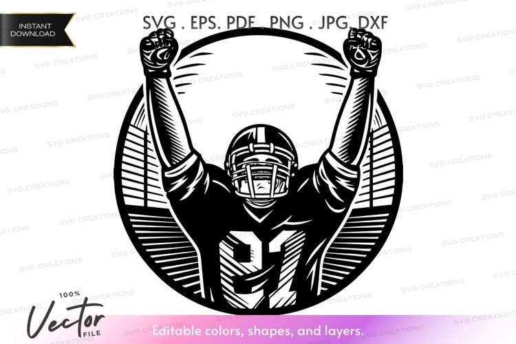 Football Silhouette Image 5