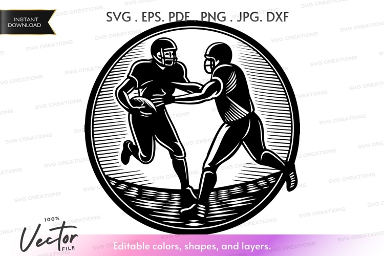 Football Silhouette Image 14