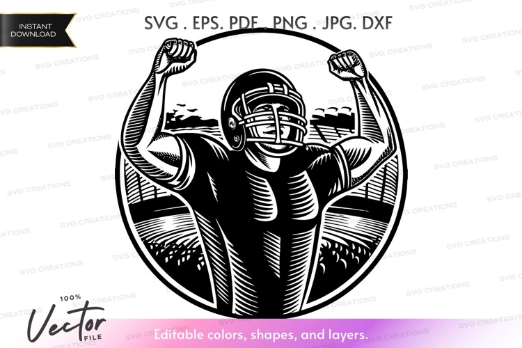 Football Silhouette Image 18