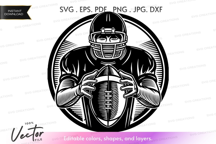 Football Silhouette Image 17