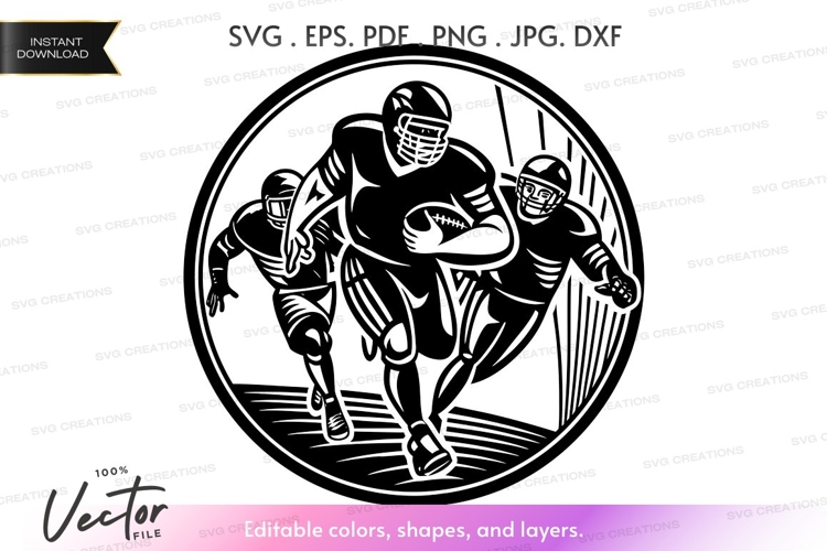 Football Silhouette Image 17