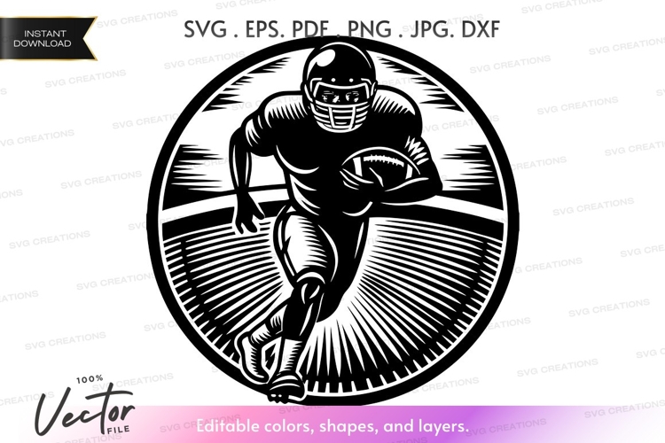 Football Silhouette Image 16