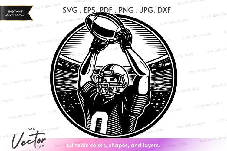 Football Silhouette Image 11