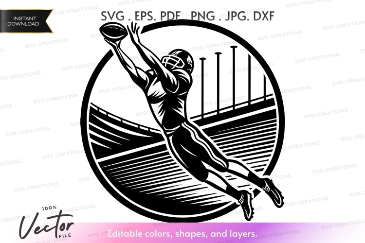 Football Silhouette Image 8