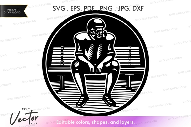 Football player silhouette