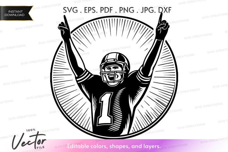 Football Silhouette Image 7