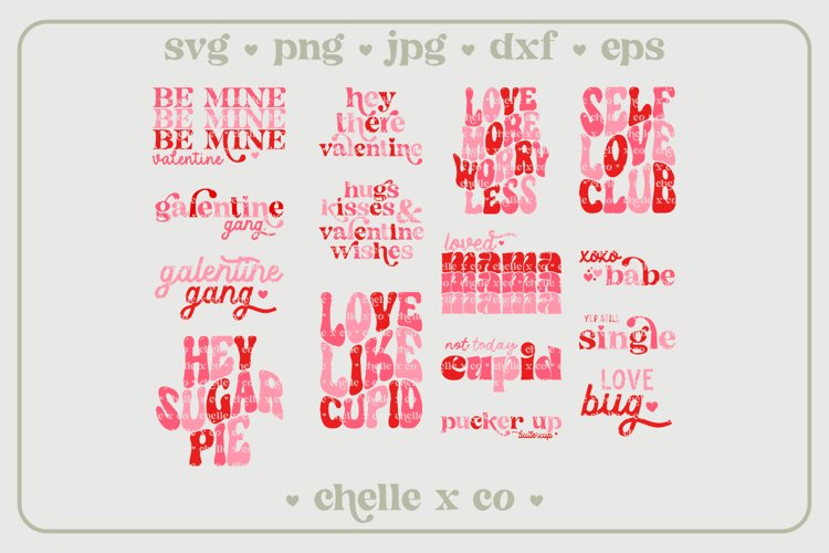 Retro Valentines Day Bundle SVG PNG