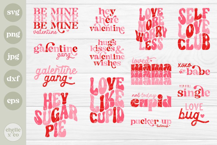 Retro Valentines Day Bundle Svg Png
