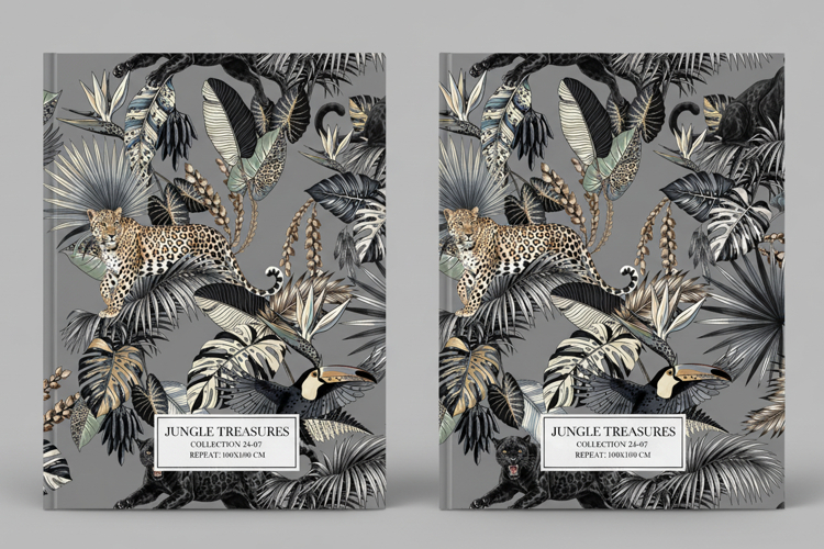Moody Indigo Jungle   Tropical Seamless Patterns