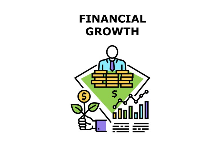 Financial Growth Vector Concept Color Illustration