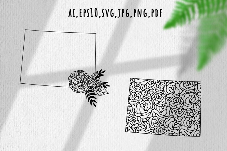 Floral Outline Svg