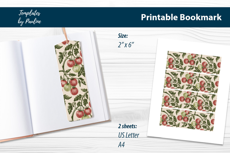 Cottagecore BookTok Vegetable Bookmark Printable