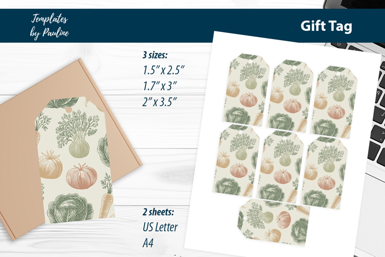 Vintage Botanical Harvest Tags for Handmade Gifts