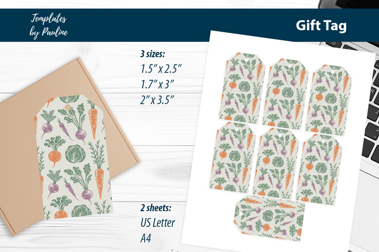 Rustic Botanical Packaging Tags for Preserves & Gifts