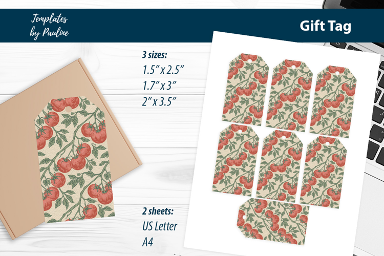 Harvest Gift Tags, Cottagecore Vegetable Tags Printable