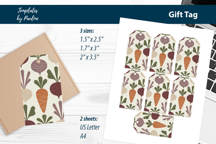 Rustic Vegetable Label for Jars, Kitchen, Homemade Packaging