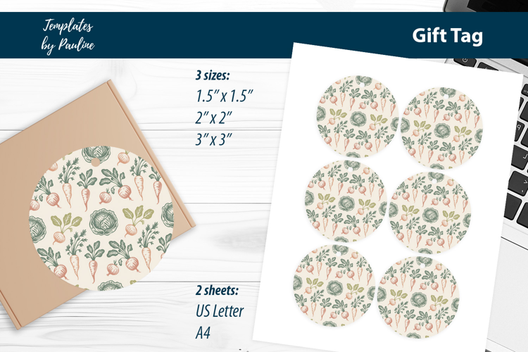 Rustic Botanical Label, Vintage Farmhouse Packaging Tags