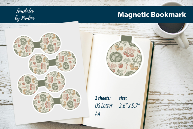 Printable Cottagecore Magnetic Bookmark Print and Cut