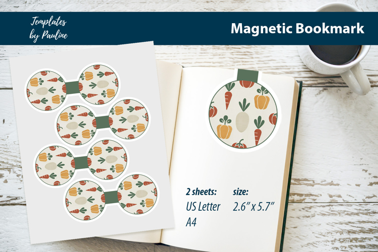 Minimal Root Veggie Printable Bookmark Print and Cut