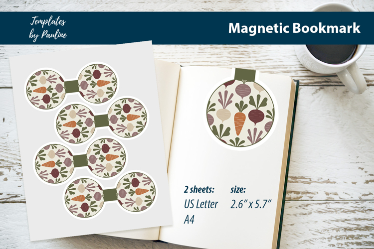 Rustic Root Vegetable Bookmark, Print and Cut