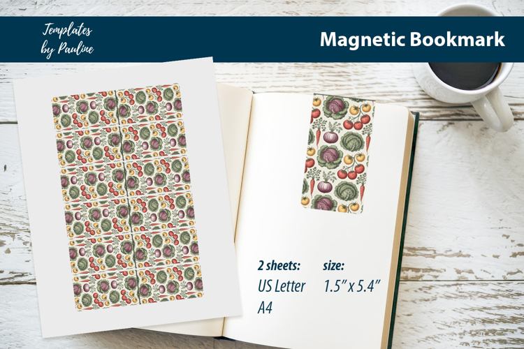 Heirloom Vegetable Magnetic Bookmark Print and Cut example image 1