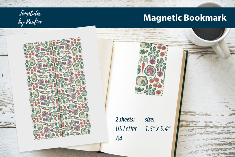 Cottagecore Vegetable Bookmark, Garden Reader Bookmark example image 1