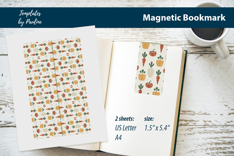 Scandinavian Farmhouse Bookmark, Carrot, Beet, Turnip example image 1