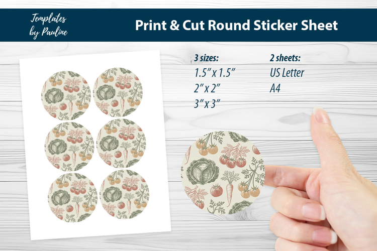 Cottagecore Vegetable Stickers, Vintage Root Veggie Labels