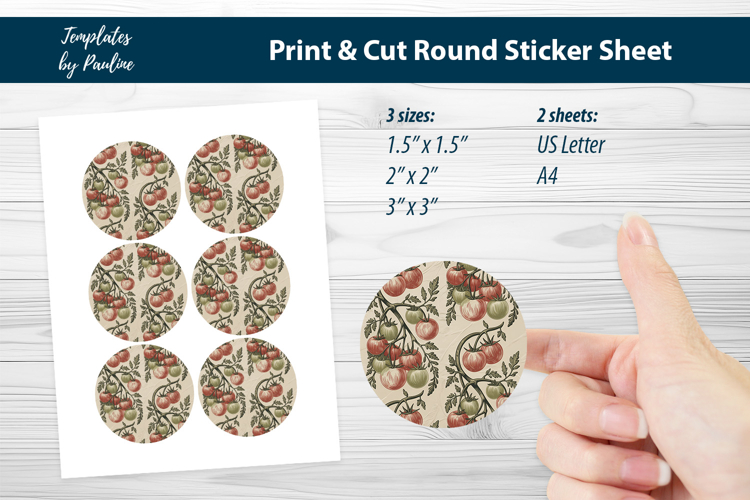 Cottagecore Produce Seals, Rustic Farm Branding Stickers