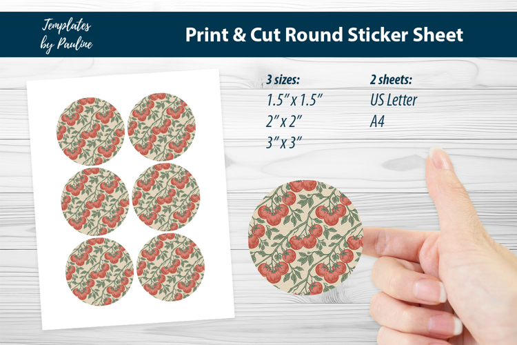 Rustic Garden Scrapbooking Elements, Tomato Planner Sticker
