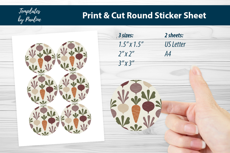 Minimal Organic Label, Clean Vegetable Sticker for Packaging example image 1