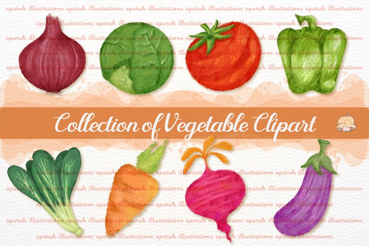 Vegetables Chalk Style Illustration Collection example image 1