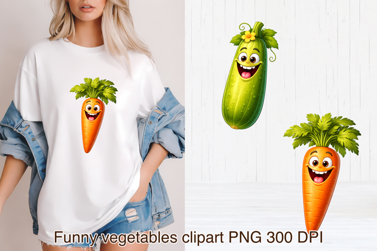 Funny vegetables sublimation | Funny food clipart PNG