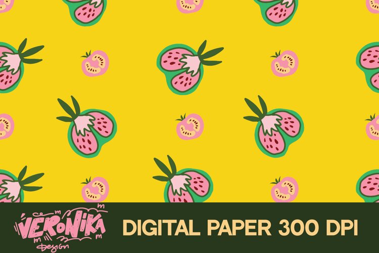 Veggies digital paper. Pink tomato