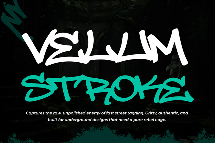 Velum Stroke | Raw Handwritten Graffiti Tag Typeface