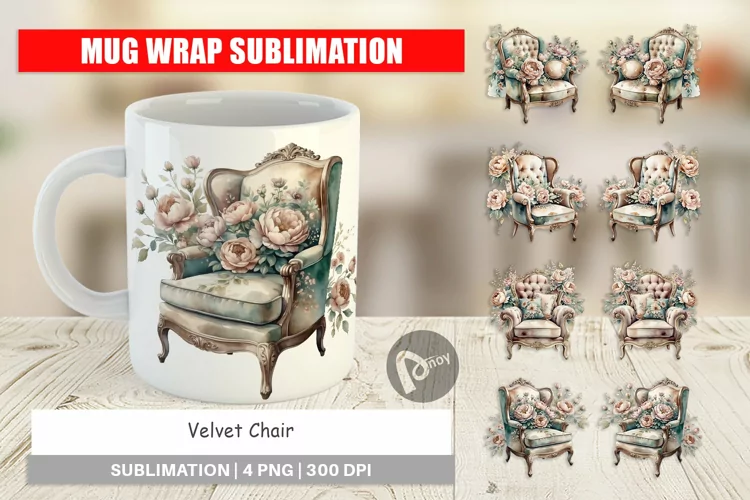 Mug Wrap Velvet Chair