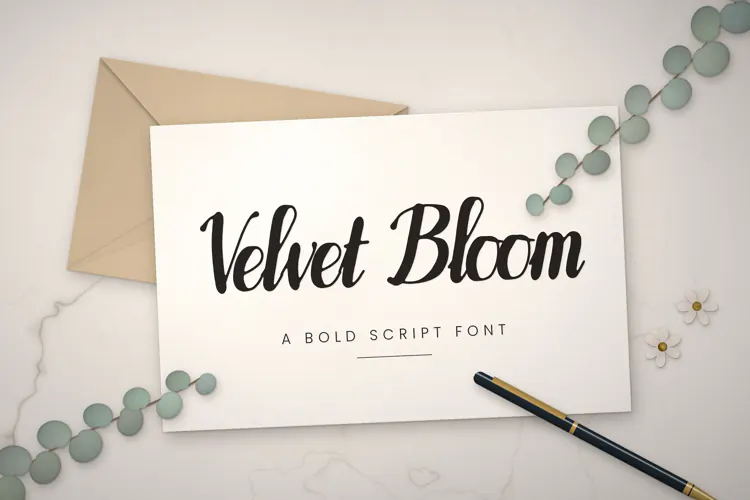Velvet Bloom Bold Brush Script Font