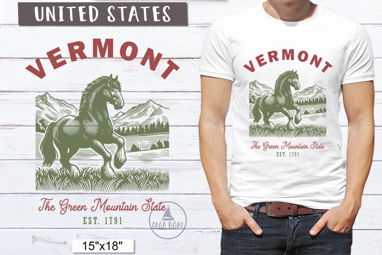 Vermont PNG | Vintage United States Sublimation