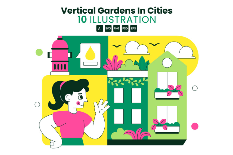10 Vertical Gardens In Cities Illustration