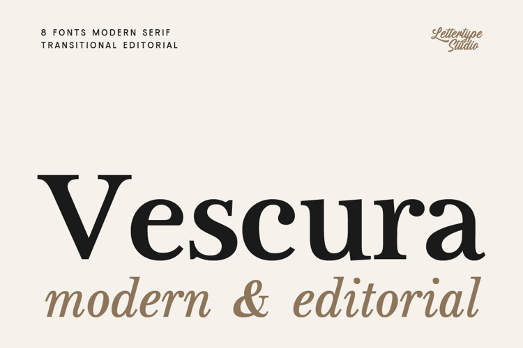 Vescura Modern Transitional Editorial Serif